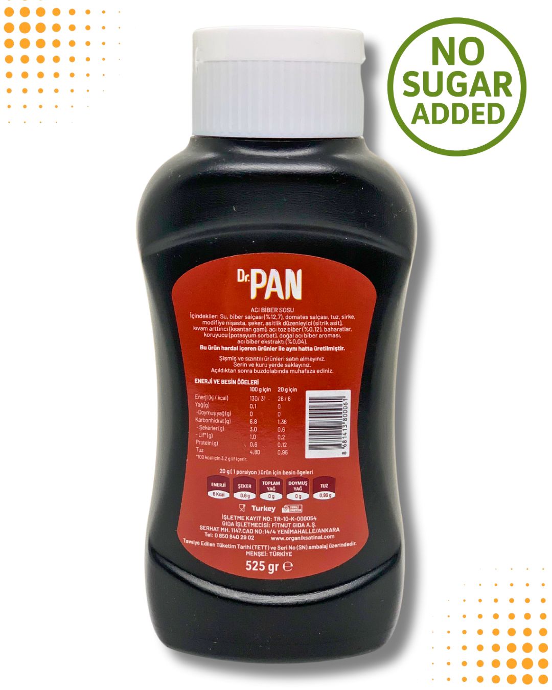 DR.PAN HOT CHİLİ SOS (DÜŞÜK KALORİLİ)