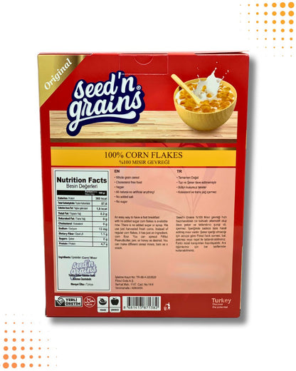 SEED'N GRAİNS ŞEKERSİZ CORN FLAKES (300GR)